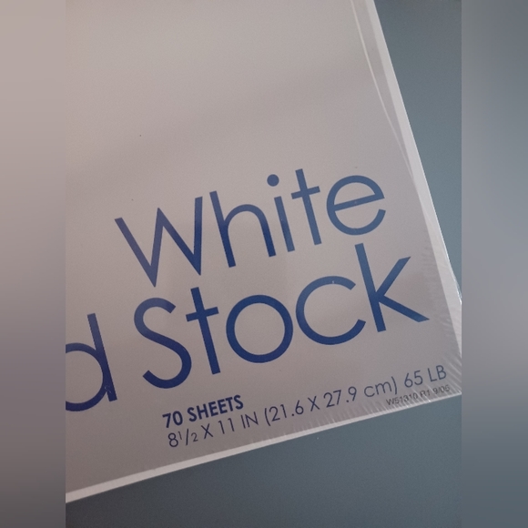 White Card Stock 70 Sheets, 8.5x11" - New - Picture 2 of 2